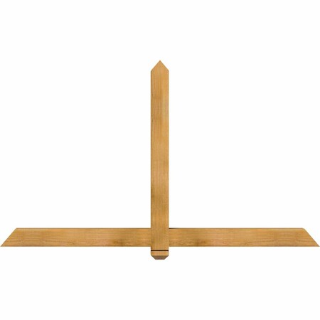 Ekena Millwork Eugene Rough Sawn Timber Gable Bracket, Western Red Cedar, 72"W x 42"H x 4"D x 4"F, 14/12 Pitch GBW072X42X0404EUG00RWR
